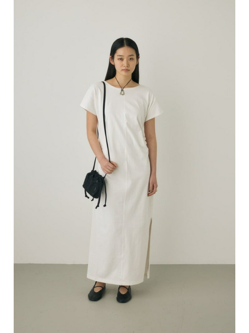 【SALE／50%OFF】カットソーワンピース オーガニックコットン使用 MOUSSY マウジー ワンピース・ドレス ワンピース ブラック ホワイト【RBA_E】【送料無料】[Rakuten Fashion]のサムネイル