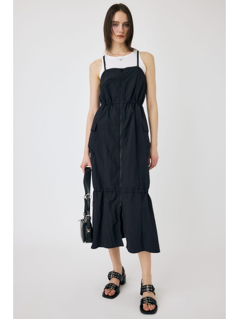 TECHNICAL キャミドレス MOUSSY マウジー ワンピース・ドレス ワンピース ブラック ブラウン ベージュ【送料無料】[Rakuten Fashion]のサムネイル