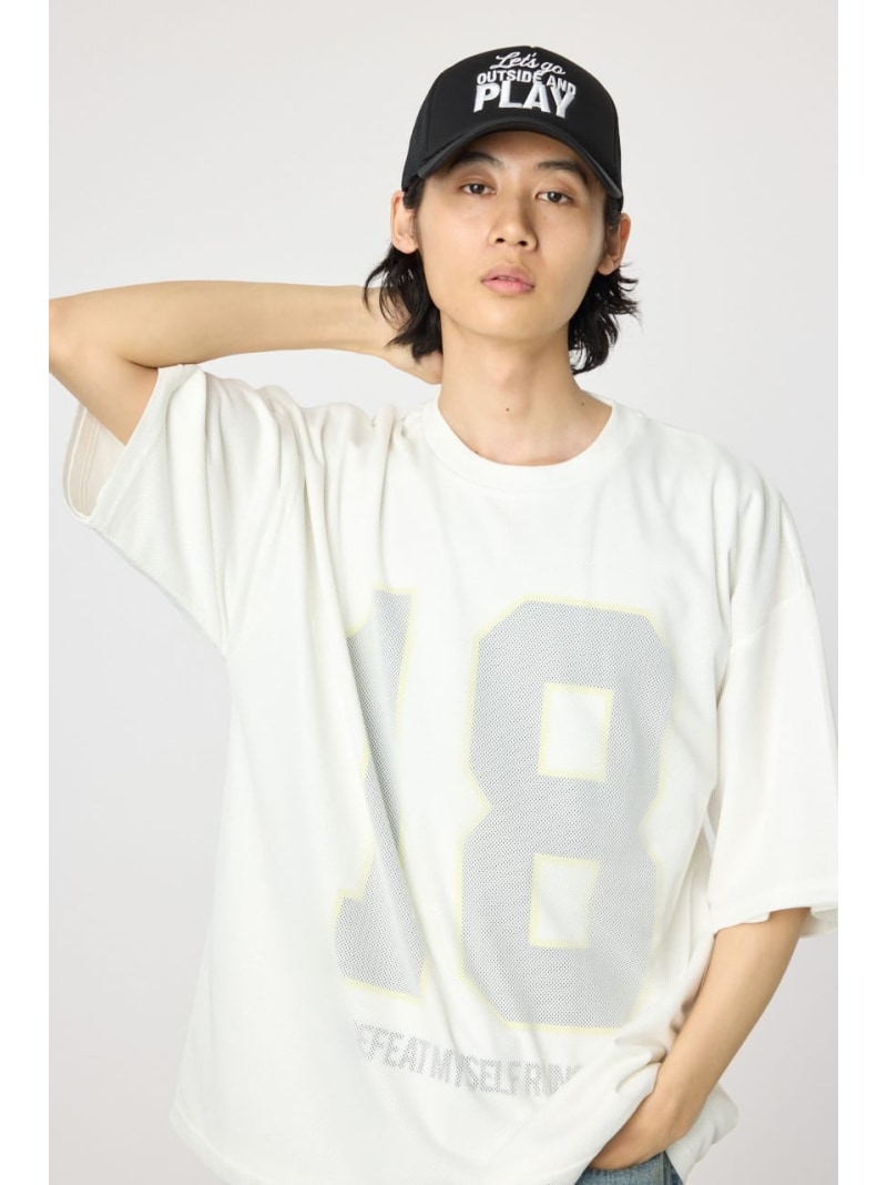 樂天商城 - 【SALE／50%OFF】メッシュドッキンクナンバーTシャツ RODEO CROWNS WIDE BOWL ロデオクラウンズワイドボウル トップス カットソー・Tシャツ ブラック ネイビー ホワイト【RBA_E】[Rakuten Fashion]