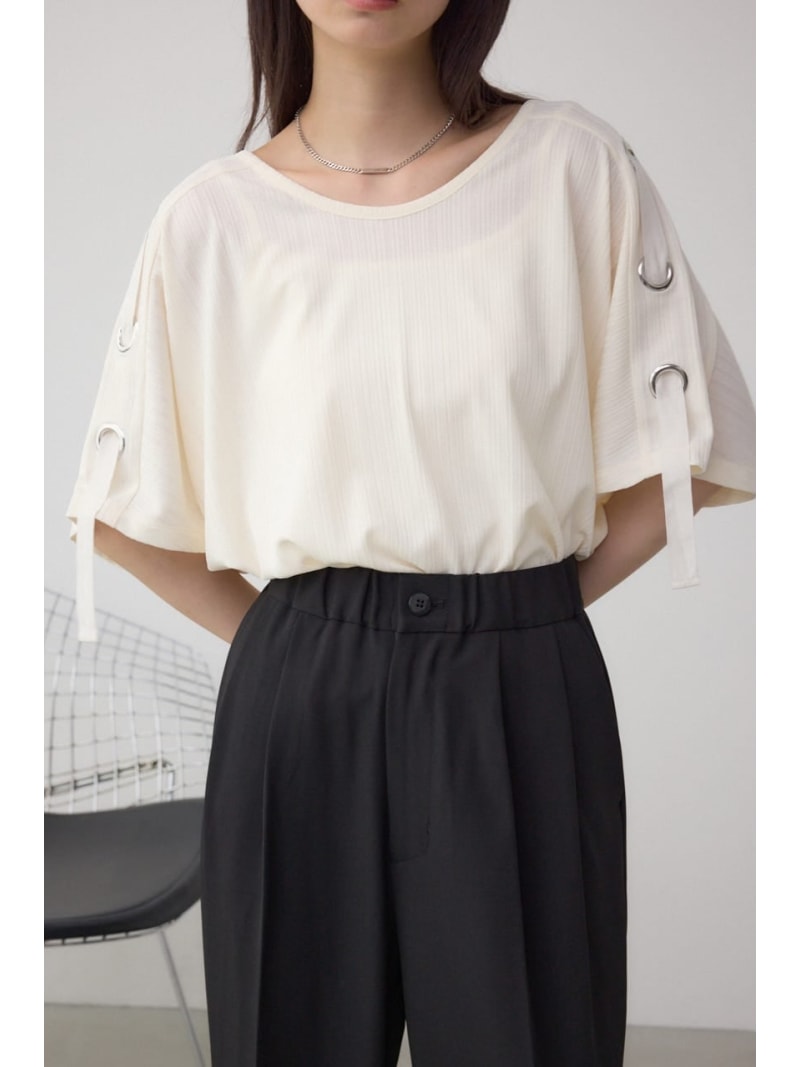 【SALE／30%OFF】アイレットカットトップス AZUL BY MOUSSY アズールバイマウジー トップス カットソー・Tシャツ イエロー グレー ブラック【RBA_E】[Rakuten Fashion]のサムネイル