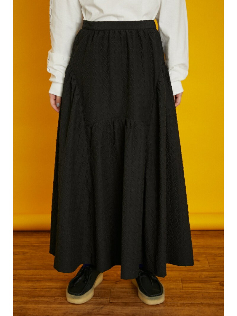 【SALE／50%OFF】Jacquard volume skirt HeRIN.CYE ヘリンドットサイ スカート ロングスカート ホワイト ブラック グリーン【RBA_E】【送料無料】[Rakuten Fashion]