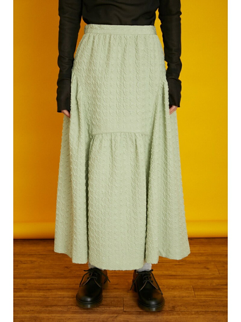 【SALE／50%OFF】Jacquard volume skirt HeRIN.CYE ヘリンドットサイ スカート ロングスカート ホワイト ブラック グリーン【RBA_E】【送料無料】[Rakuten Fashion]