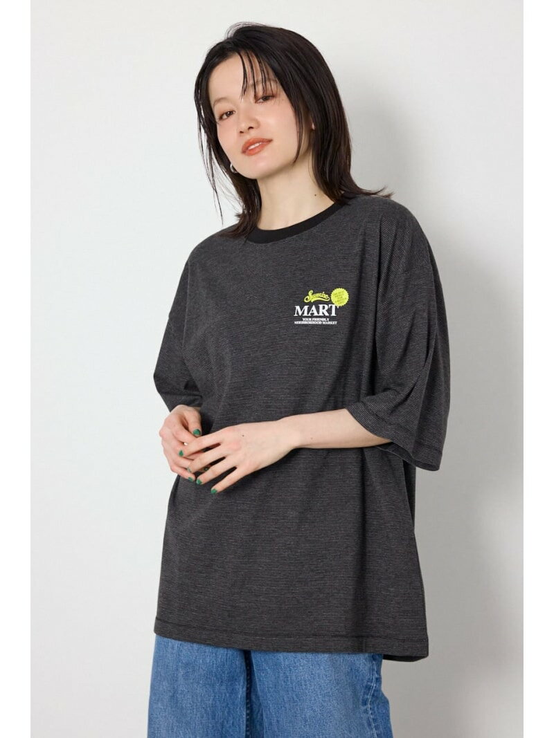 Rakuten - 【UNISEX】Heather Border Tシャツ RODEO CROWNS WIDE BOWL ロデオクラウンズワイドボウル トップス カットソー・Tシャツ ブラック【送料無料】[Rakuten Fashion]