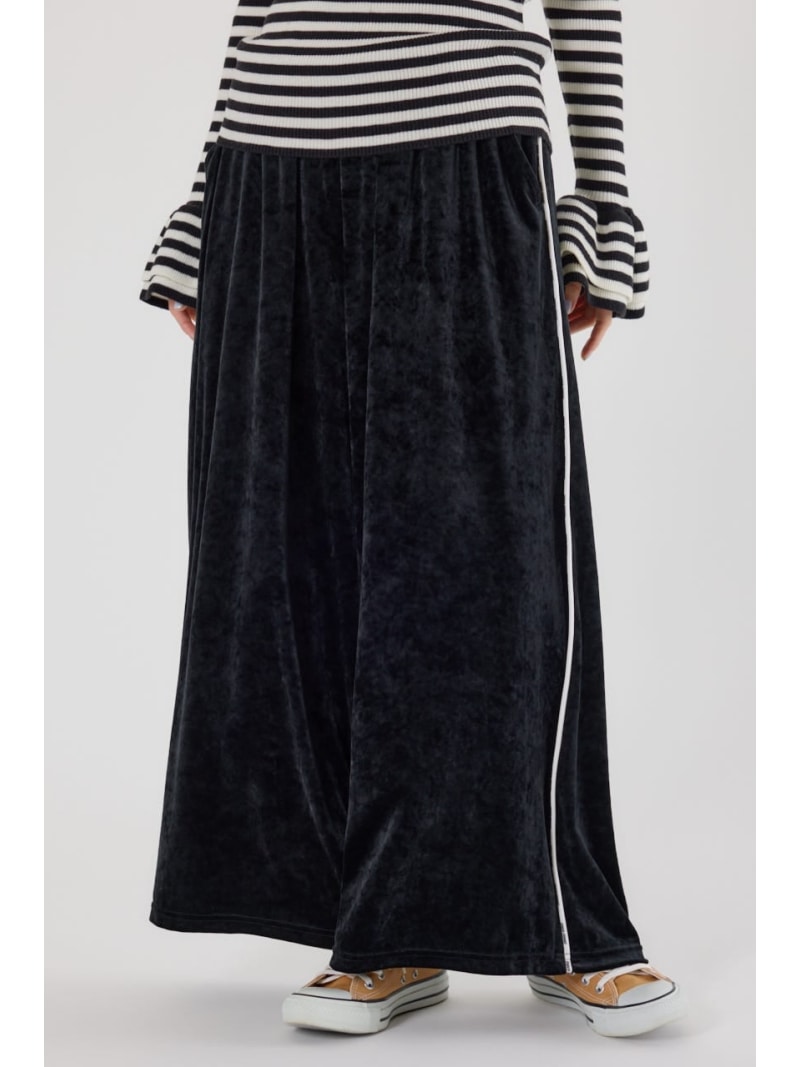 フレアバギーベロアパンツ RODEO CROWNS WIDE BOWL ロデオクラウンズワイドボウル パンツ その他のパンツ ピンク イエロー ブラック【送料無料】[Rakuten Fashion]のサムネイル