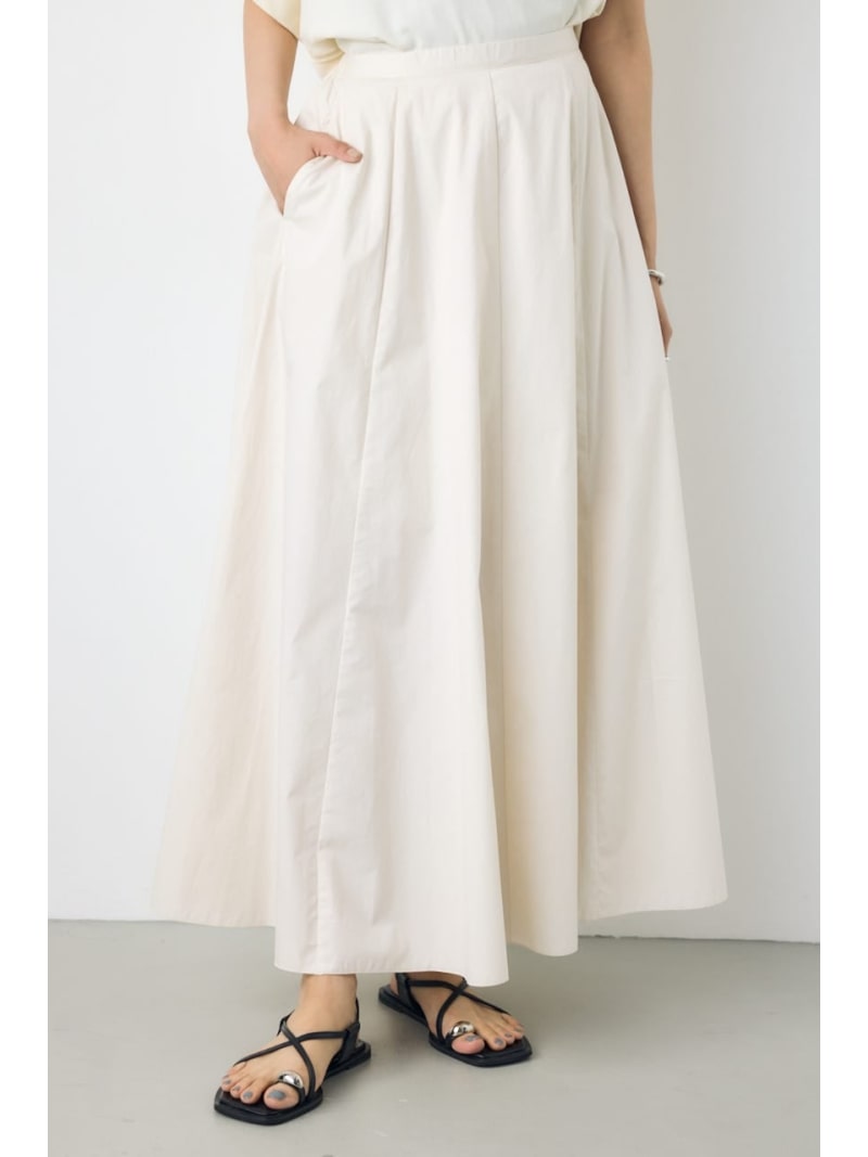 【SALE／40%OFF】ライトコットンフレアスカート AZUL BY MOUSSY アズールバイマウジー スカート ロング・マキシスカート ホワイト ブラック【RBA_E】[Rakuten Fashion]