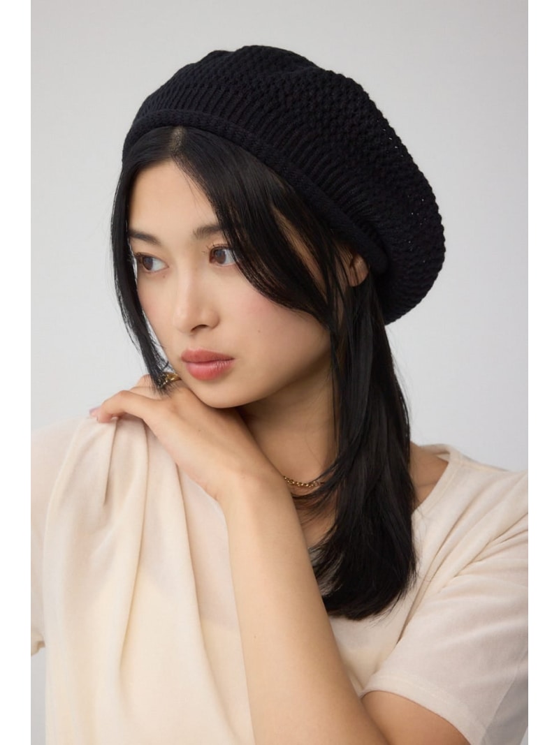 Rakuten - 【SALE／50%OFF】ニットベレー帽 AZUL BY MOUSSY アズールバイマウジー 帽子 その他の帽子 グレー ブラック【RBA_E】[Rakuten Fashion]