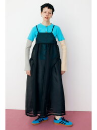 Sheer volume dress HeRIN.CYE ヘリンドットサイ ワンピース・ドレス ワンピース ブラック ホワイト【送料無料】[Rakuten Fashion]
