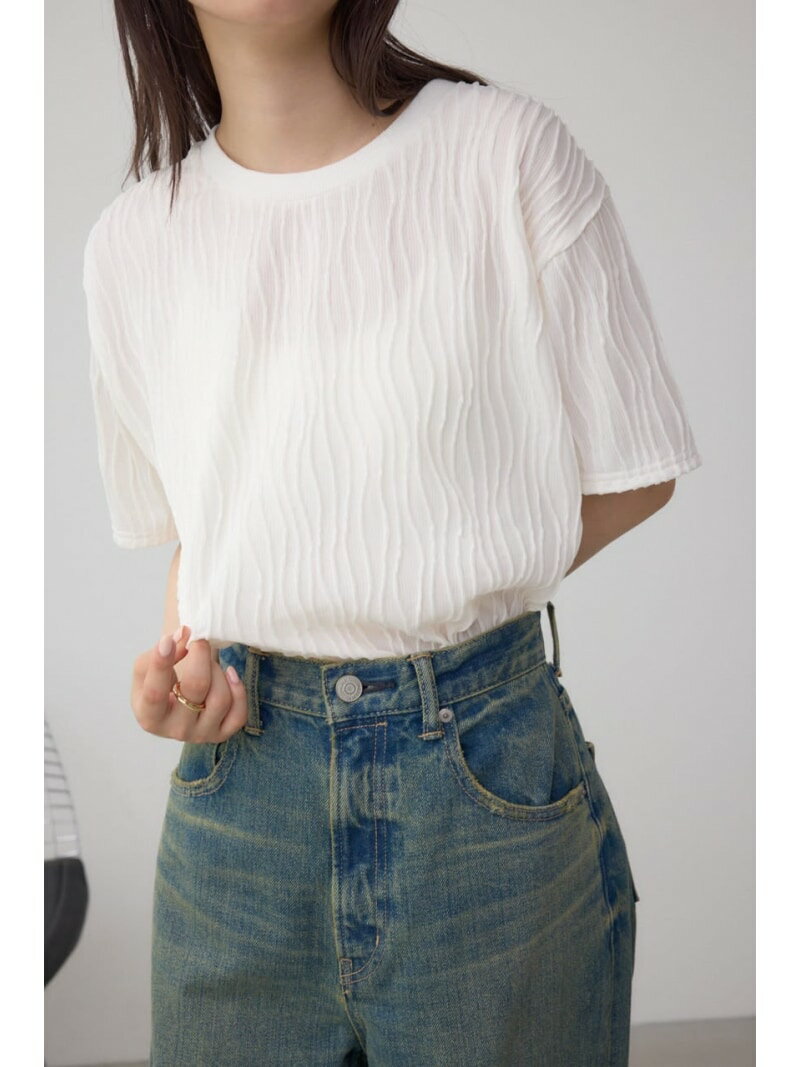 【SALE／50%OFF】ソリッドテクスチャーカットトップス AZUL BY MOUSSY アズールバイマウジー トップス ..