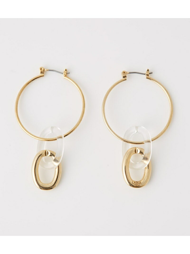 【SALE／50%OFF】HOOP CLEAR CHAIN PIRCE LAGUA GEM ラグア ジェム アクセサリー・腕時計 イヤリング・イヤーカフ ゴールド【RBA_E】[Rakuten Fashion]