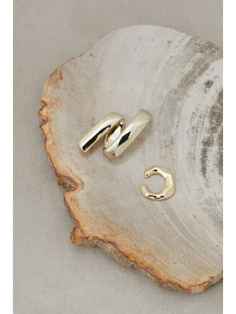 【SALE／50%OFF】ニュアンスカーブイヤーカフセット AZUL BY MOUSSY アズールバイマウジー アクセサリー・腕時計 その他のアクセサリー・腕時計 ブラック ゴールド【RBA_E】[Rakuten Fashion]