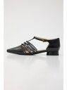 【SALE/32%OFF】Tストラップフィッシュボーンシューズ STACCATO スタッカート シューズ・靴 スリッポン ブラック ゴールド【RBA_E】【送料...