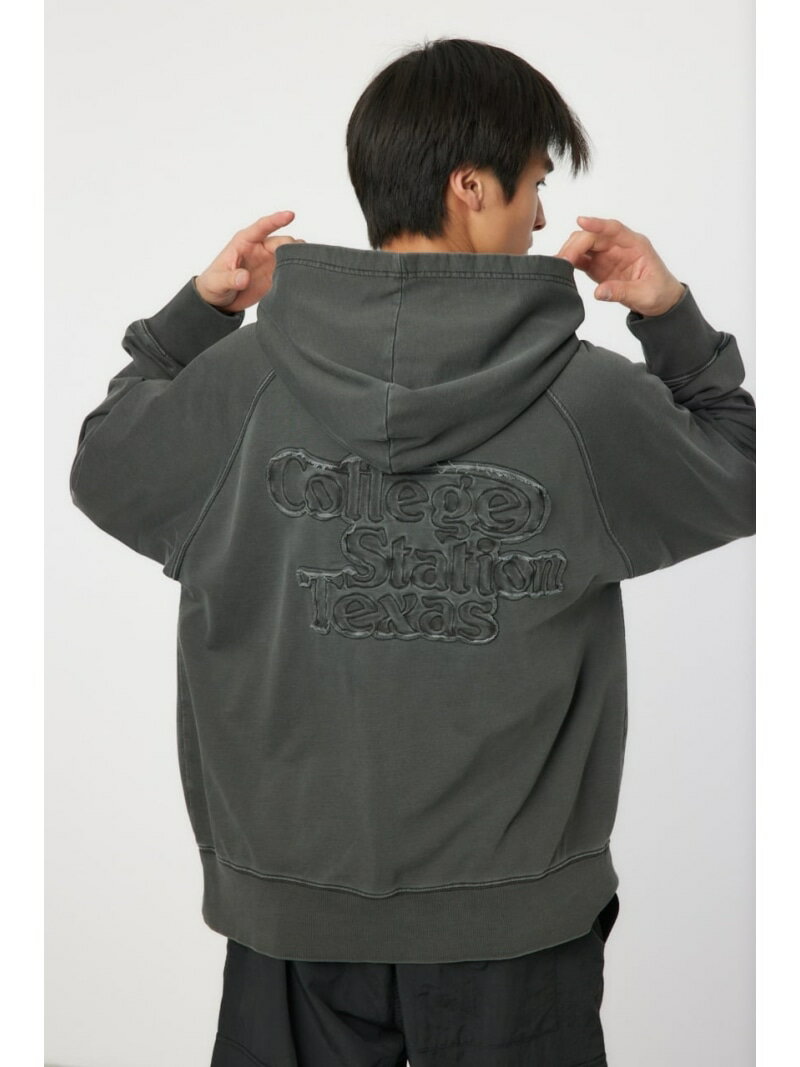 【SALE／30%OFF】パッチロゴピグメントフーディー RODEO CROWNS WIDE BOWL ロデオクラウンズワイドボウル トップス スウェット・トレーナー ベージュ ブラック【RBA_E】【送料無料】[Rakuten Fashion](4)