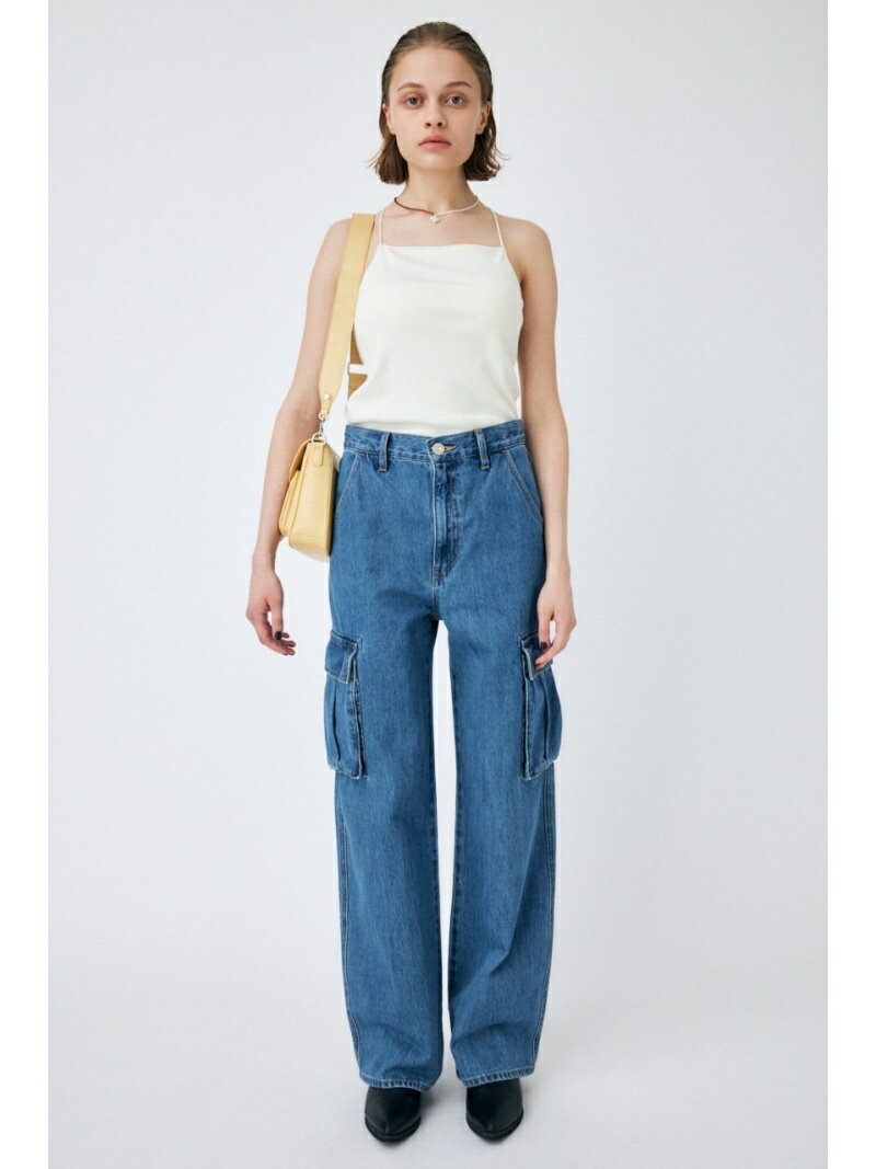 【SALE／30 OFF】DENIM CARGO LOOSE STRAIGHT MOUSSY マウジー パンツ ジーンズ デニムパンツ ブルー【RBA_E】【送料無料】 Rakuten Fashion