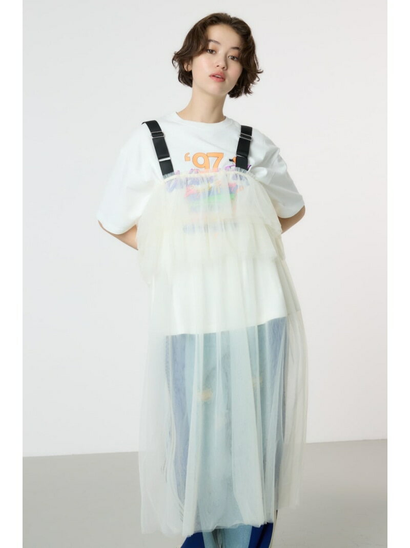 【SALE／50%OFF】ティアードチュールワンピース RODEO CROWNS WIDE BOWL ロデオクラウンズワイドボウル ワンピース・ドレス ワンピース ブラック【RBA_E】[Rakuten Fashion]