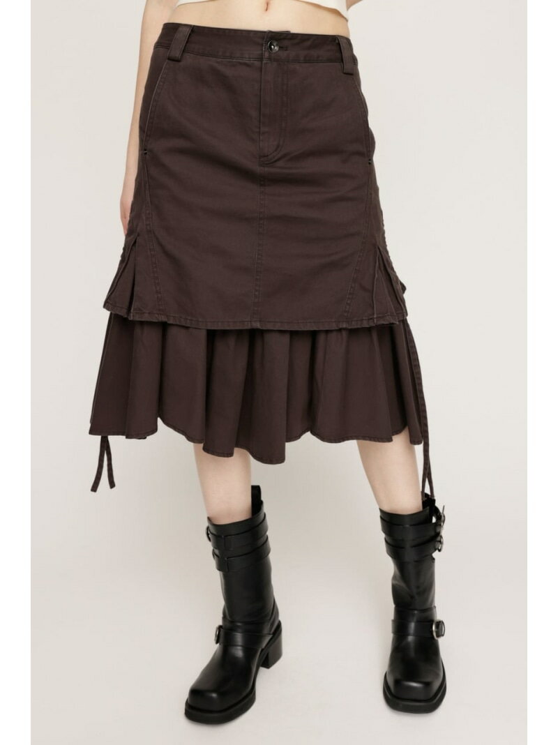Rakuten - 【SALE／50%OFF】L/W WASHED MIDDLE MERMAID スカート SLY スライ スカート ミディアムスカート ブラウン カーキグリーン【RBA_E】【送料無料】[Rakuten Fashion]