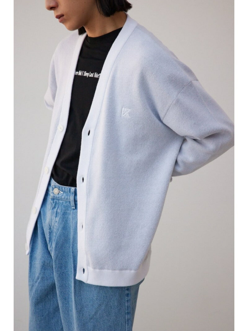 【SALE／52%OFF】バックロゴジャガードカーディガン AZUL BY MOUSSY アズールバイマウジー トップス カーディガン ブラック ホワイト【RBA_E】[Rakuten Fashion]