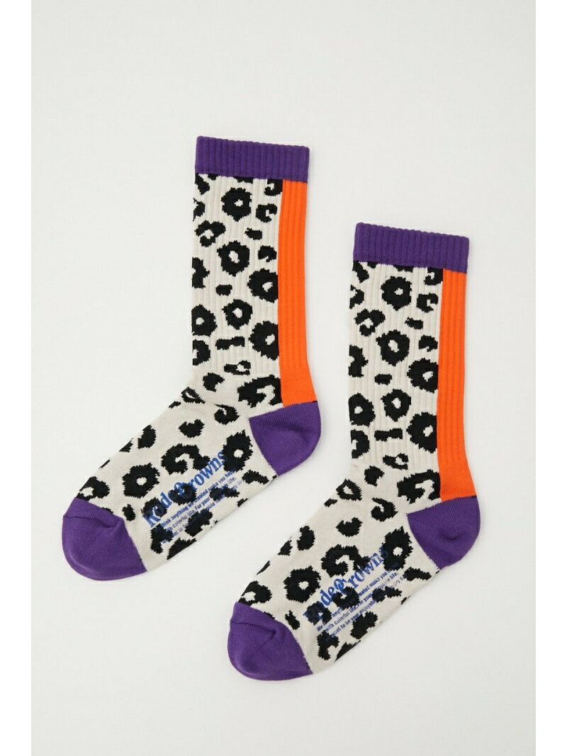 マルチテキスタイルソックス RODEO CROWNS WIDE BOWL ロデオクラウンズワイドボウル 靴下・レッグウェア その他の靴下・レッグウェア ホワイト ピンク[Rakuten Fashion]