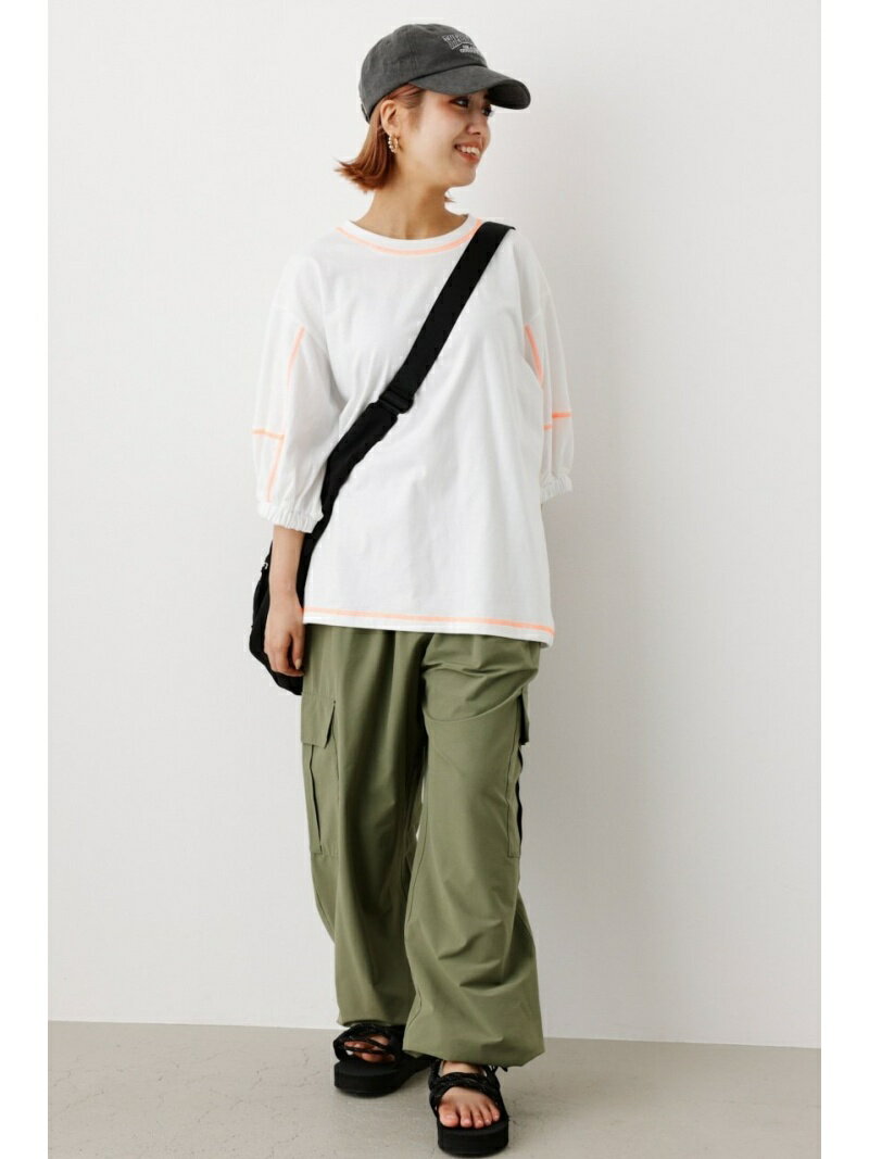 【SALE／30%OFF】(WEB限定)ネオンステッチTEE RODEO CROWNS WIDE BOWL ロデオクラウンズワイドボウル トップス カットソー・Tシャツ ホワイト ブラック ネイビー【RBA_E】[Rakuten Fashion]