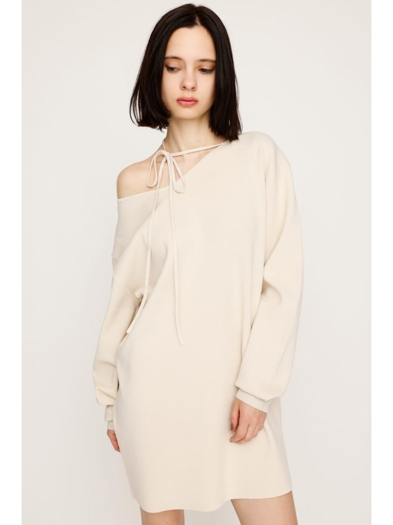 ASYMMETRY NECK LOOSE ワンピース SLY スライ ワンピース・ドレス ワンピース ブラック グレー【送料無料】[Rakuten Fashion]のサムネイル