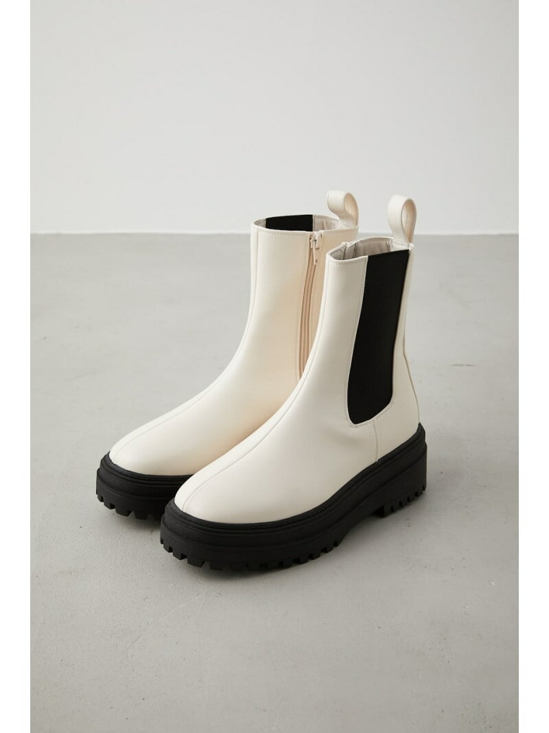 マウジー ブーツ レディース TRACK SOLE SIDE GORE BOOTS AZUL BY MOUSSY アズールバイマウジー シューズ・靴 ブーツ ホワイト ブラック カーキ【送料無料】[Rakuten Fashion]