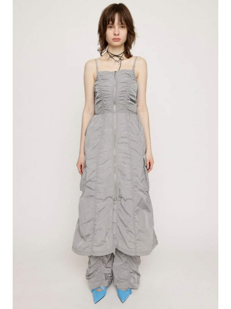 【SALE／40%OFF】FRONT ZIP GATHER CAMI ワンピース SLY スライ ワンピース・ドレス ワンピース グリーン ブラック【RBA_E】【送料無料】[Rakuten Fashion]