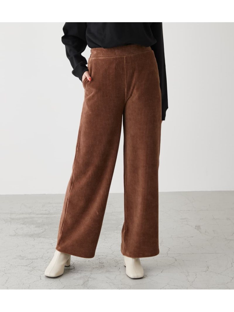 【SALE／54%OFF】CORDUROY WIDE PANTS AZUL by moussy アズールバイマウジー パンツ/ジーンズ パンツその他 ホワイト ブラック ブラウン【RBA_E】[Rakuten Fashion]