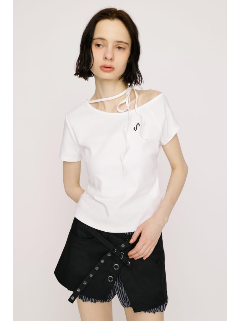 ONE SHOULDER S. トップス SLY スライ トップス カットソー・Tシャツ ブラック イエロー ホワイト レッド ネイビー【送料無料】[Rakuten Fashion]