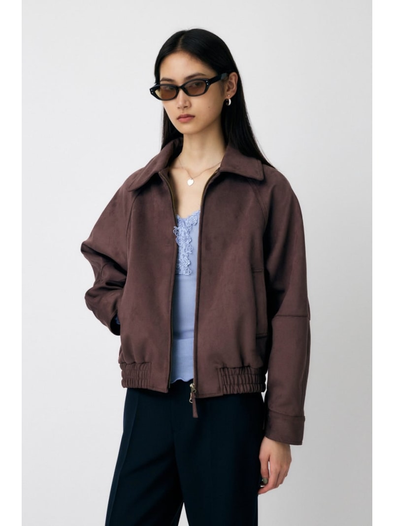 F/SUEDE GATHER ブルゾン MOUSSY マウジー ジャケット・アウター ブルゾン・ジャンパー ネイビー ブラウン ベージュ【送料無料】[Rakuten Fashion]のサムネイル