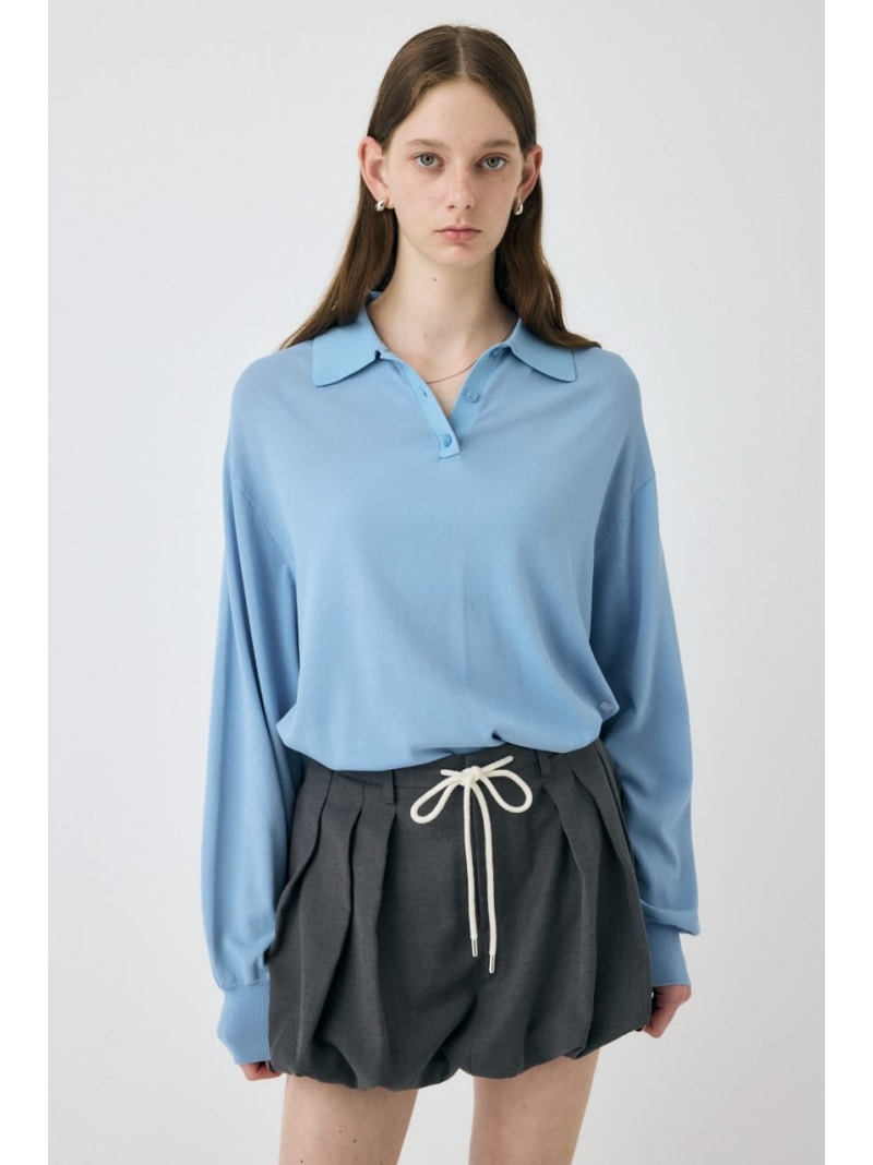 樂天商城 - 【SALE／50%OFF】【otonaMUSE掲載】【ViVi掲載】BORDER KNIT ポロ MOUSSY マウジー トップス ニット グレー ブラウン ブラック【RBA_E】【送料無料】[Rakuten Fashion]