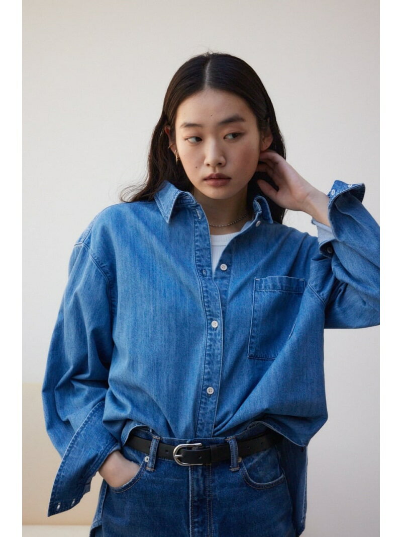 DENIMベーシックオーバーシャツ AZUL B