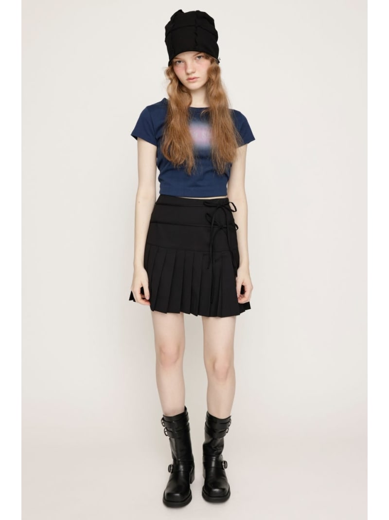 Rakuten - 【SALE／50%OFF】DOUBLE RIBBON PLEATS スカート SLY スライ スカート ミニスカート ブラック グレー【RBA_E】【送料無料】[Rakuten Fashion]