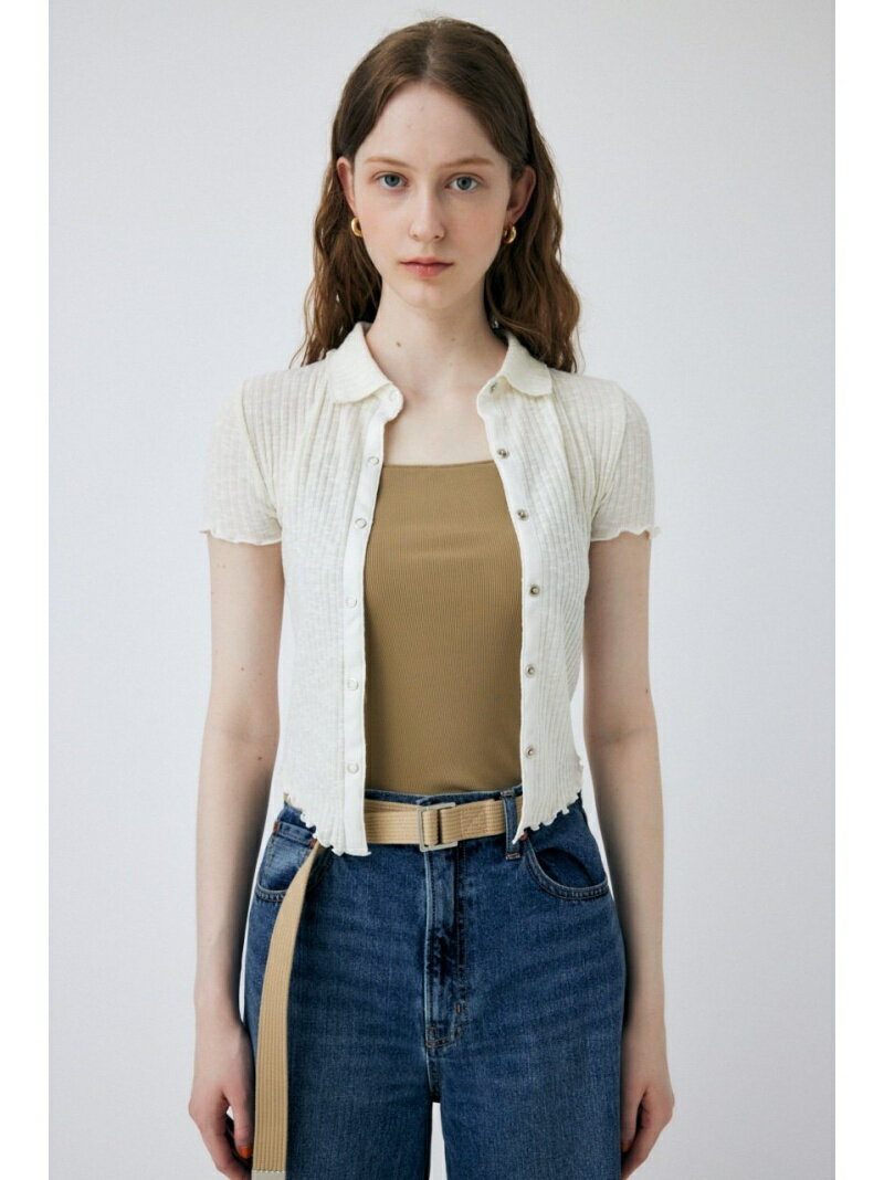 【SALE／20%OFF】TRANSPARENT SKINNY カーディガン MOUSSY マウジー トップス カットソー・Tシャツ オレンジ ネイビー グリーン ホワイト【RBA_E】【送料無料】[Rakuten Fashion]