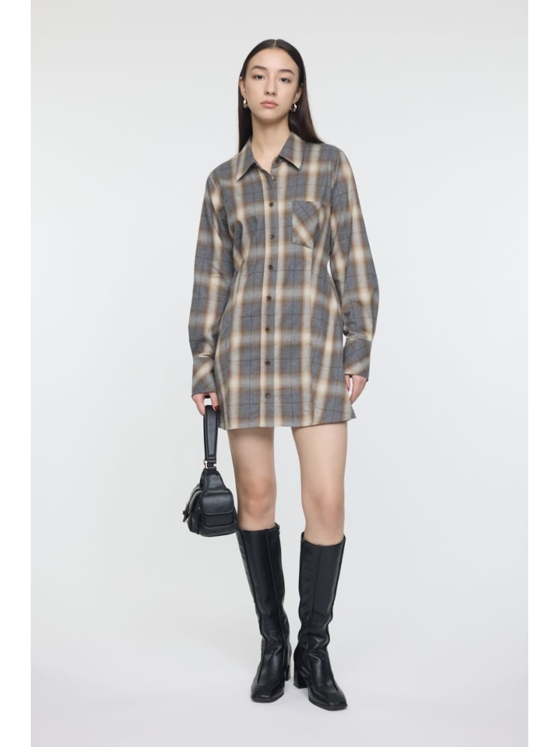 CHECK SHIRT ドレス MOUSSY マウジー ワン