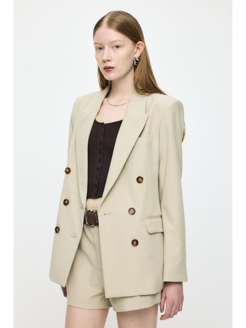 樂天商城 - DOUBLE BREASTED ジャケット MOUSSY マウジー ジャケット・アウター その他のジャケット・アウター ベージュ グレー ネイビー【送料無料】[Rakuten Fashion]