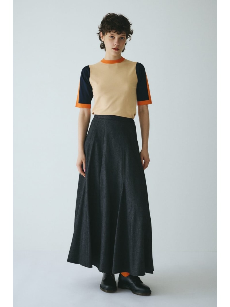 Rakuten - 【SALE／40%OFF】Herringbone maxi skirt HeRIN.CYE ヘリンドットサイ スカート ロング・マキシスカート ブラウン ブラック【RBA_E】【送料無料】[Rakuten Fashion]