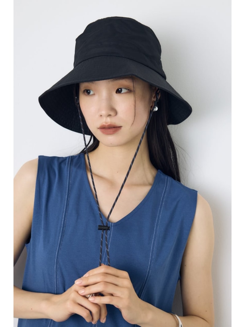コード付きナイロンハット AZUL BY MOUSSY アズールバイマウジー 帽子 その他の帽子 ベージュ ブラック【送料無料】[Rakuten Fashion]