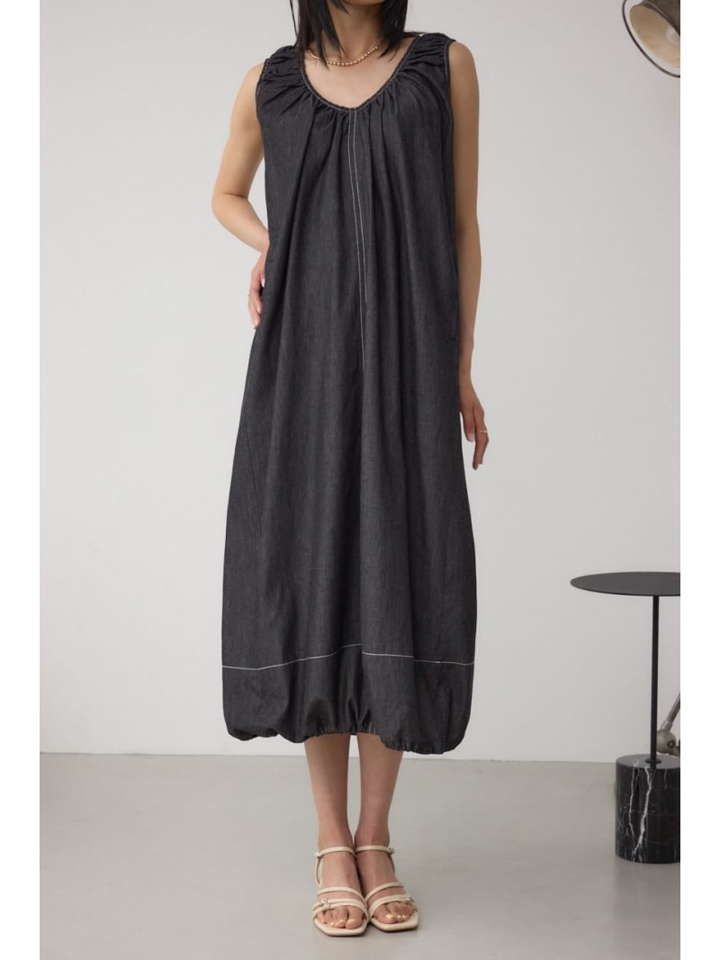 Rakuten - 【SALE／50%OFF】前後2WAYバルーンギャザーワンピース AZUL BY MOUSSY アズールバイマウジー ワンピース・ドレス ワンピース ブラック【RBA_E】[Rakuten Fashion]