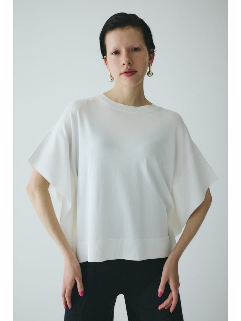 【SALE／20%OFF】Mantle sleeve knit tops HeRIN.CYE ヘリンドットサイ トップス ニット ブラウン ブラック ピンク ホワイト【RBA_E】【送料無料】[Rakuten Fashion]