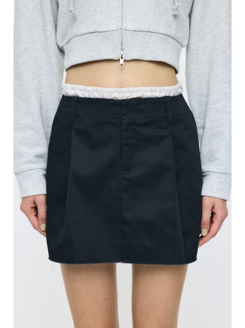 Rakuten - 【SALE／10%OFF】LAYER MINI スカート MOUSSY マウジー スカート ミニスカート ブラック ベージュ【RBA_E】【送料無料】[Rakuten Fashion]