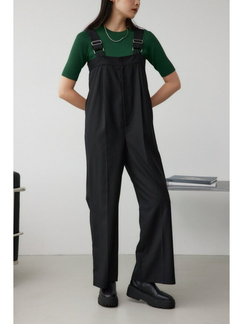 【SALE／50%OFF】ベアワイドオールインワン AZUL BY MOUSSY アズールバイマウジー オールインワン・オーバーオール オールインワン・つなぎ グレー ブラック【RBA_E】【送料無料】[Rakuten Fashion]