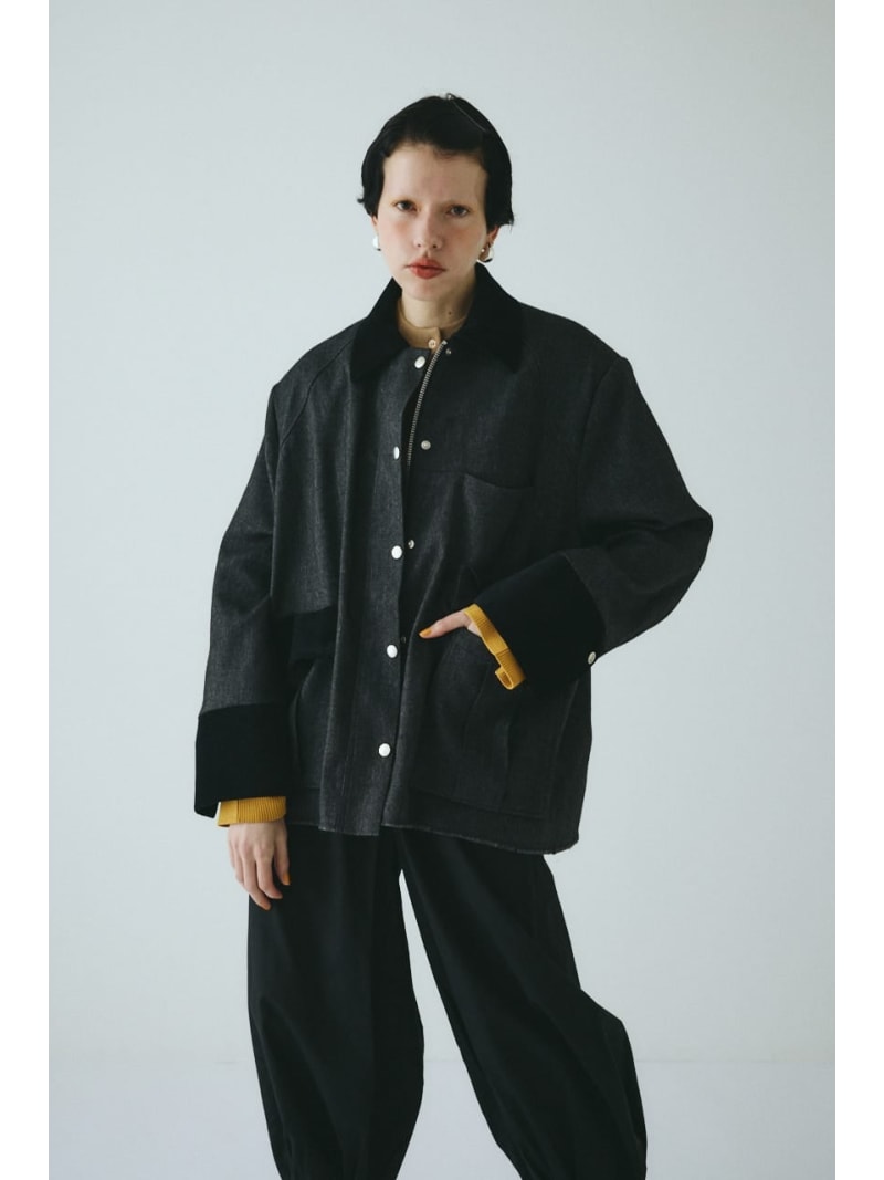 樂天商城 - 【SALE／30%OFF】Herringbone loose jacket HeRIN.CYE ヘリンドットサイ ジャケット・アウター その他のジャケット・アウター ブラック ブラウン【RBA_E】【送料無料】[Rakuten Fashion]