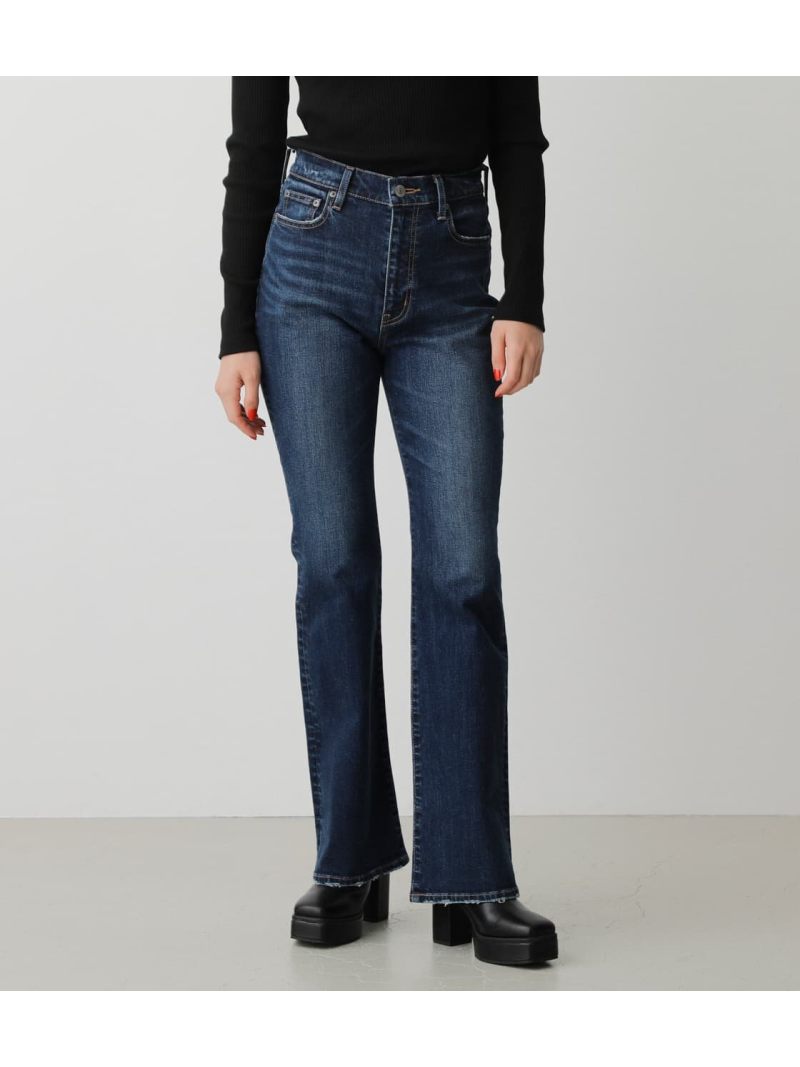 【SALE／45%OFF】HIGH WAIST DENIM FLARE 2 AZUL BY MOUSSY アズールバイマウジー パンツ ジーンズ・デニムパンツ ブルー ブラウン【RBA_E】【送料無料】[Rakuten Fashion]