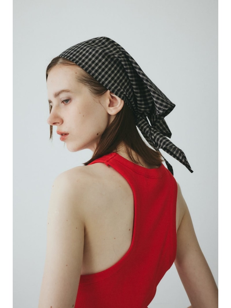 Rakuten - Checked headscarf HeRIN.CYE ヘリンドットサイ 帽子 その他の帽子 ブラウン ブラック[Rakuten Fashion]