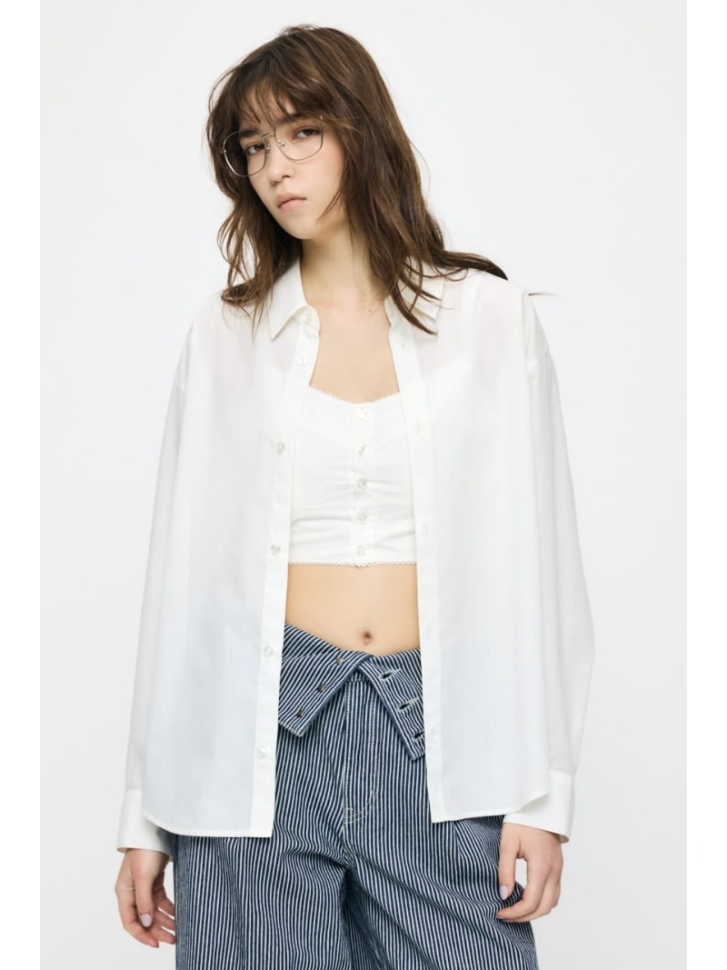 樂天商城 - OVER SHIRT & BUISTIER セット MOUSSY マウジー トップス シャツ・ブラウス イエロー ホワイト【送料無料】[Rakuten Fashion]