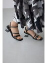 クリアヒールナローストラップサンダル AZUL BY MOUSSY アズールバイマウジー シューズ・靴 サンダル ブラック【送料無料】[Rakuten Fash...