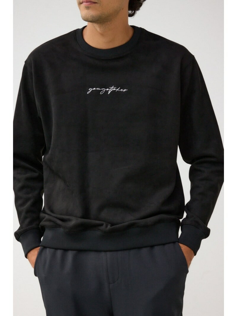 【SALE／30%OFF】フェイクスウェード刺繍ロゴトップス AZUL BY MOUSSY アズールバイマウジー トップス シャツ・ブラウス グレー ブラック【RBA_E】【送料無料】[Rakuten Fashion]