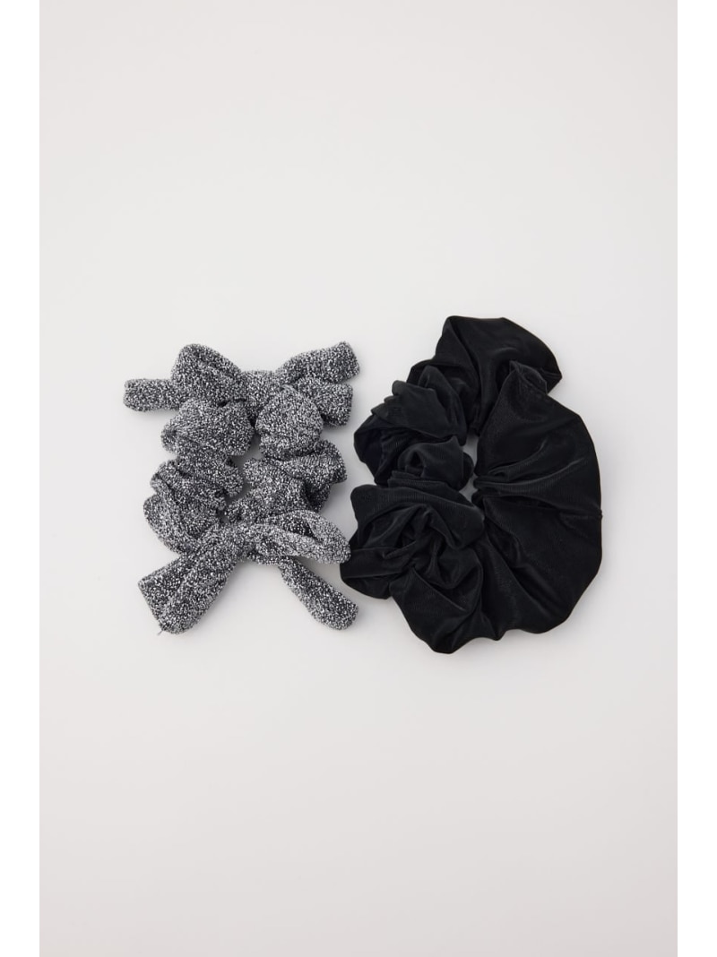 Ribbon set scrunchie HeRIN.CYE ヘリンドットサイ 帽子 その他の帽子 ブラック ブラウン[Rakuten Fashion]