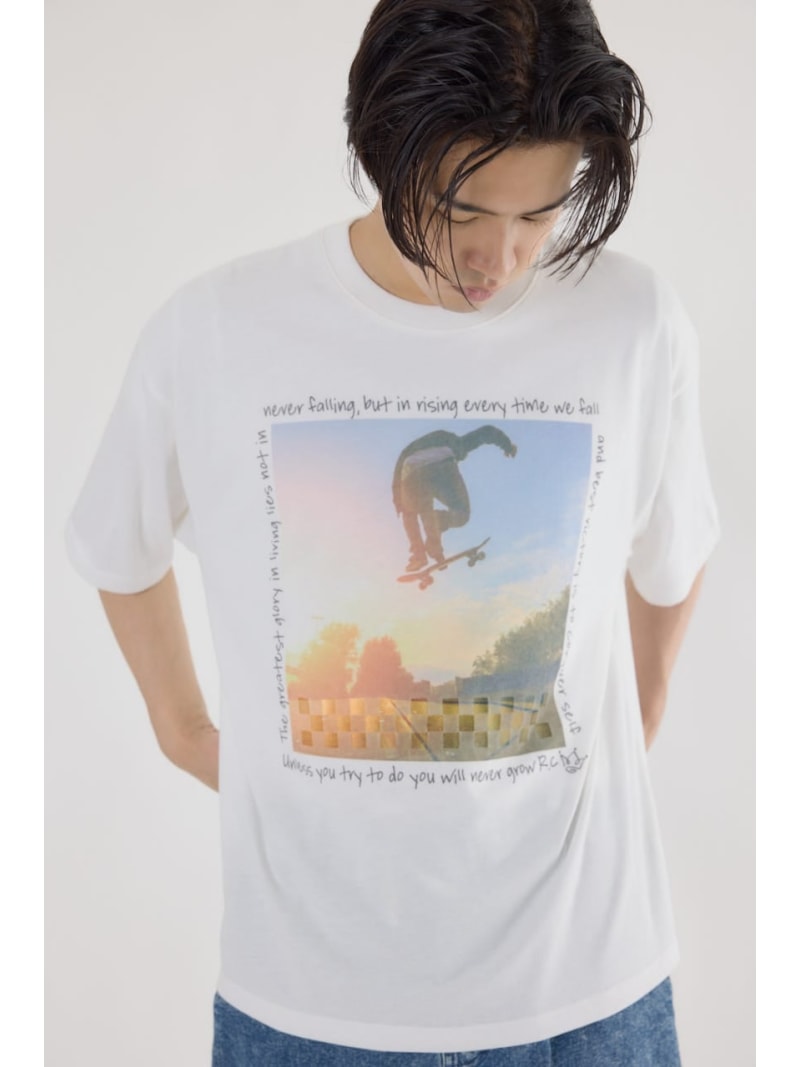 【SALE／30%OFF】フォトグラフィックTシャツ RODEO CROWNS WIDE BOWL ロデオクラウンズワイドボウル トップス カットソー・Tシャツ ホワイト イエロー【RBA_E】[Rakuten Fashion]