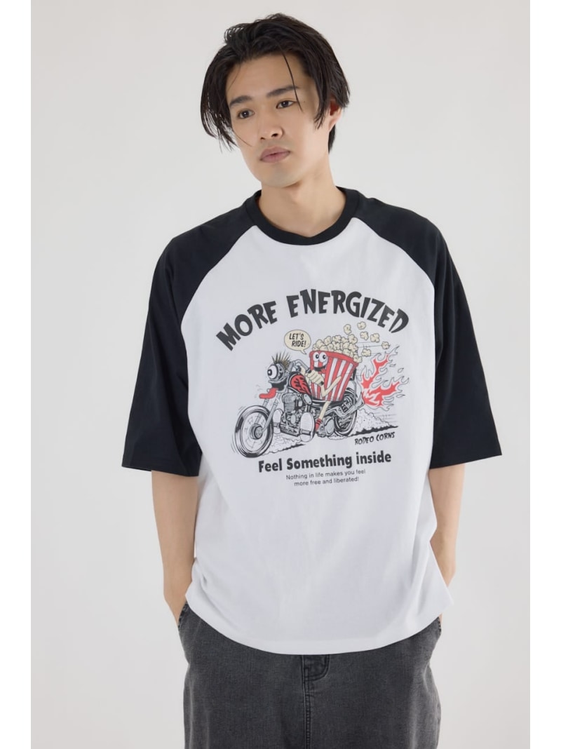 【SALE／20%OFF】ロッドカスタム5分袖Tシャツ RODEO CROWNS WIDE BOWL ロデオクラウンズワイドボウル トップス カットソー・Tシャツ ブラック ホワイト【RBA_E】[Rakuten Fashion]