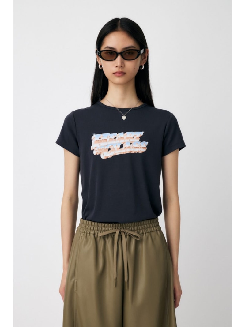 Rakuten - 【SALE／50%OFF】CHROME LOGO TEE MOUSSY マウジー トップス カットソー・Tシャツ カーキグリーン ブラック ホワイト【RBA_E】[Rakuten Fashion]
